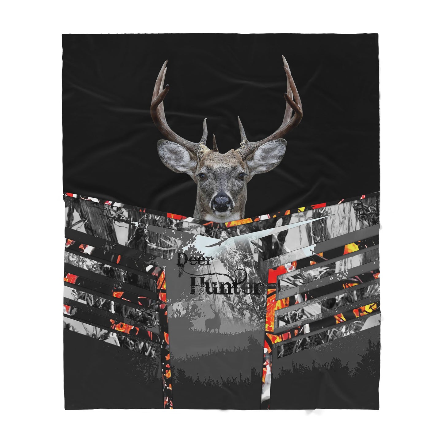 Deer Hunting Sherpa Blanket