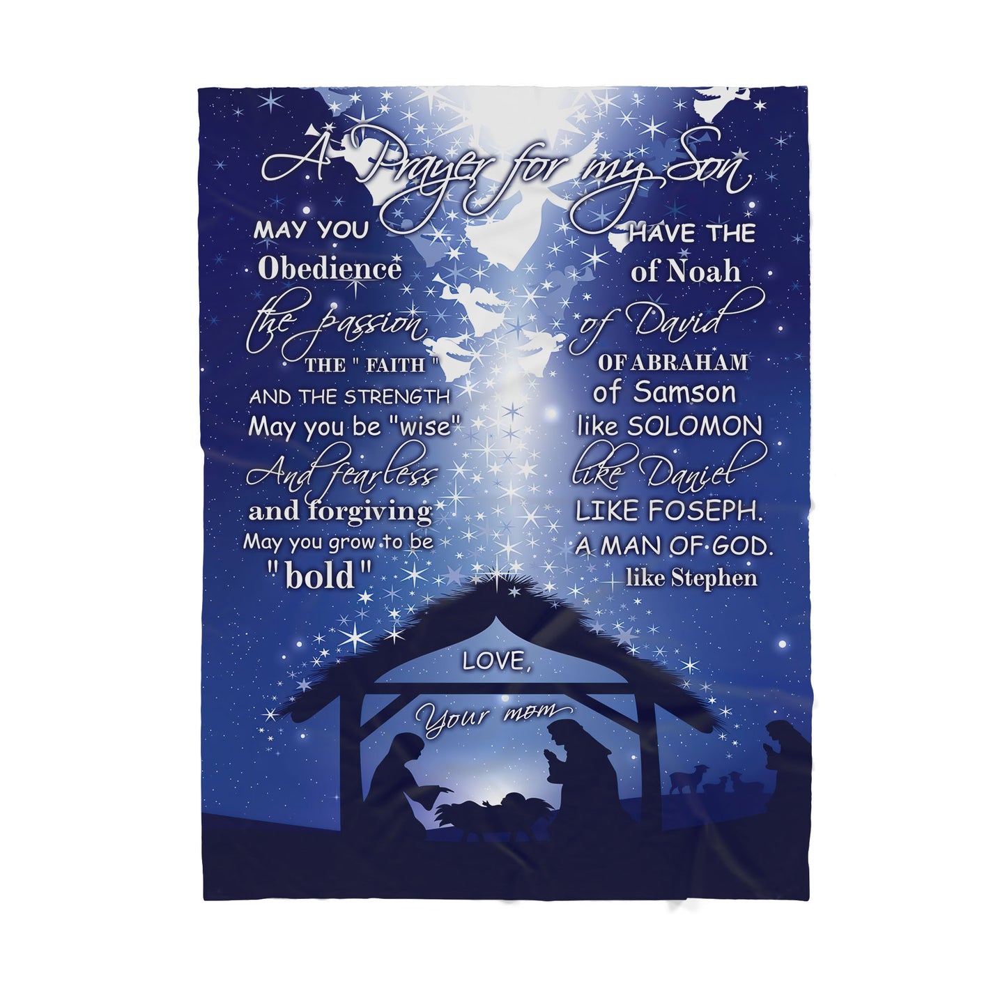 Jesus Prayer for My Son Sherpa Blanket TT