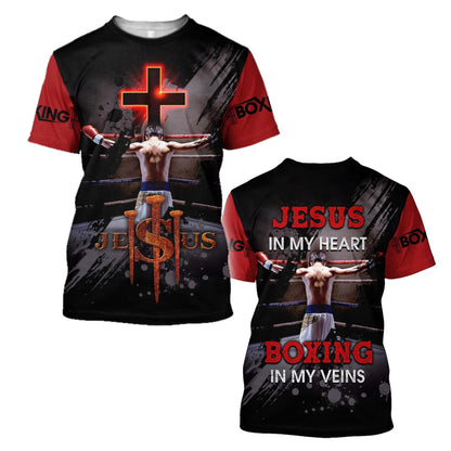 Jesus In My Heart - Boxing In MyVein 3D All Over Printed Unisex Shirts