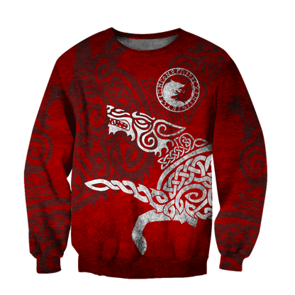 Tatoo Wolf R-W Over Printed Hoodie
