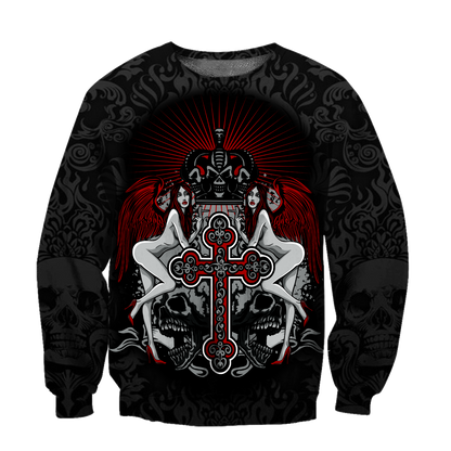 Gothic sign with skull 3D all over printed for men and women HHT14082002