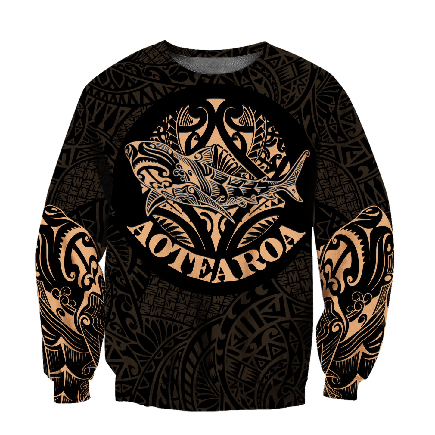 Maori shark tattoo 3d all over printed shirt and short for man and women HHT17072001