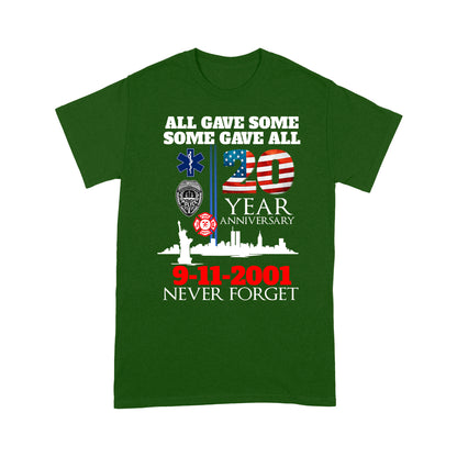 Never Forget 20th Anniversary V-Neck T-Shirt, Best Gifts For Police Officers