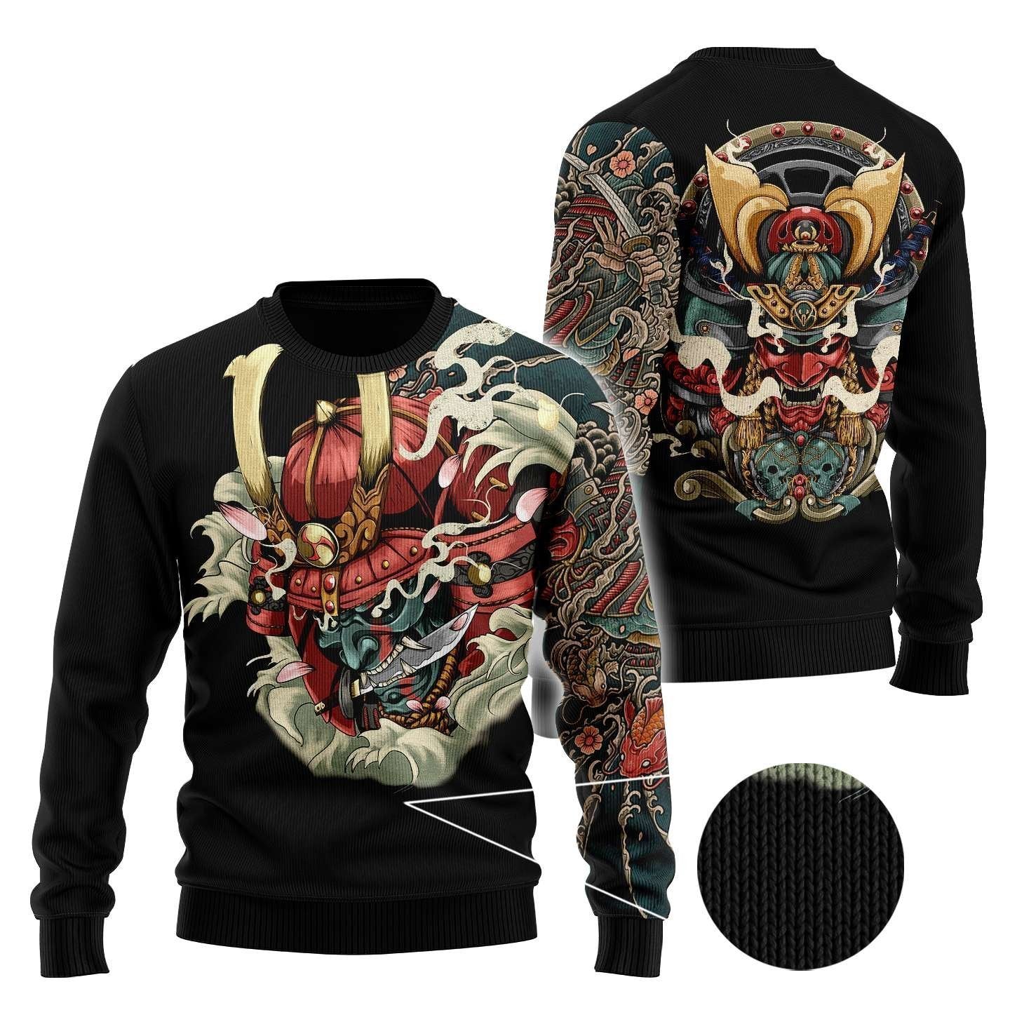 Samurai Tattoo 3D All Over Printed Unisex Shirts