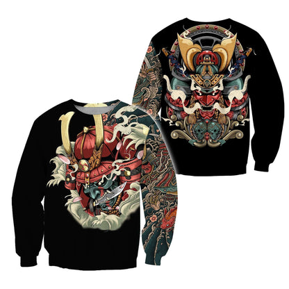 Samurai Tattoo 3D All Over Printed Unisex Shirts