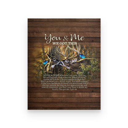Deer Couple Canvas-You And Me We Got This- Wedding Anniversary TA