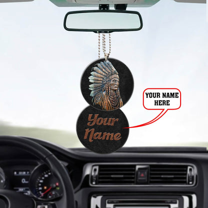 Customize Name Native American Unique Design Car Hanging Ornament AM20042104