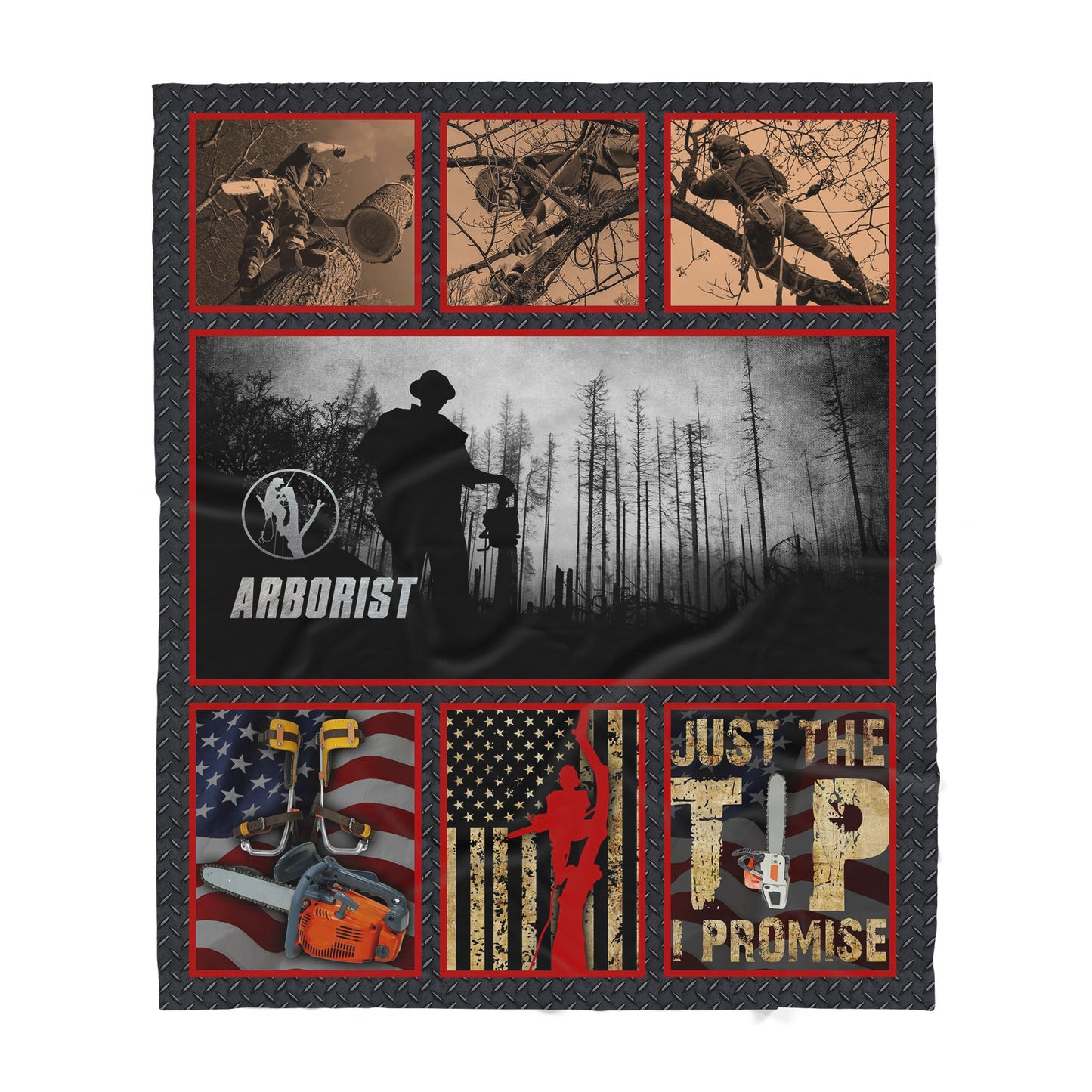 Custom Sherpa Arborist Blanket Just The Tip I Promise MEI