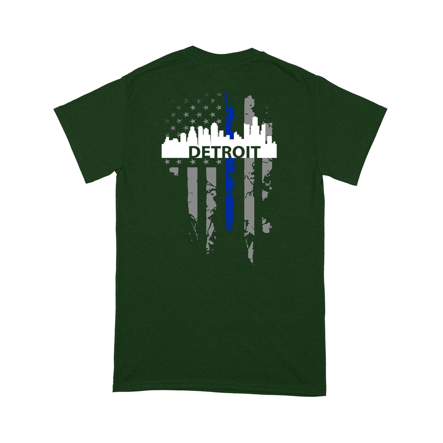 Thin Blue Line T-shirt Special Gift For Policeman Detroit