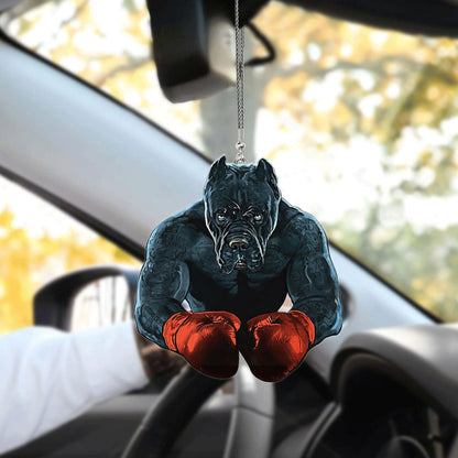 Pitbull Boxing Unique Design Car Hanging Ornament
