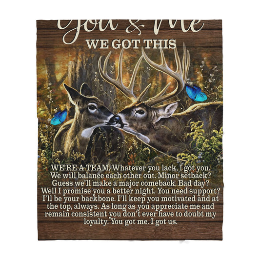 Custom Blanket Deer Sherpa Blanket TA