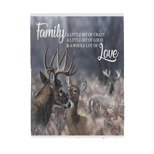 Love Deer Family Sherpa Blanket TN