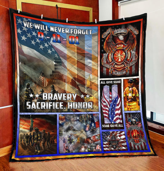 We Will Never Forget Quilt Blanket