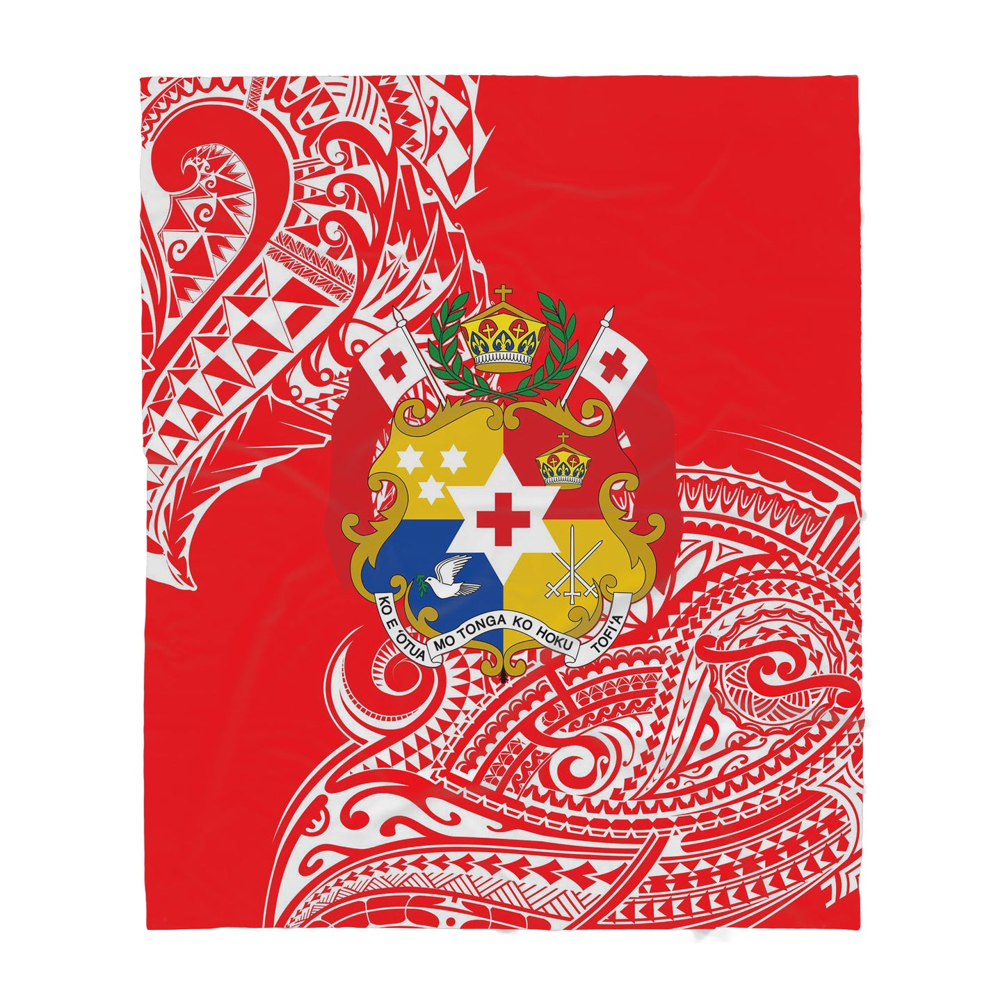 Polynesian Tonga Symbol Sherpa Blanket ML