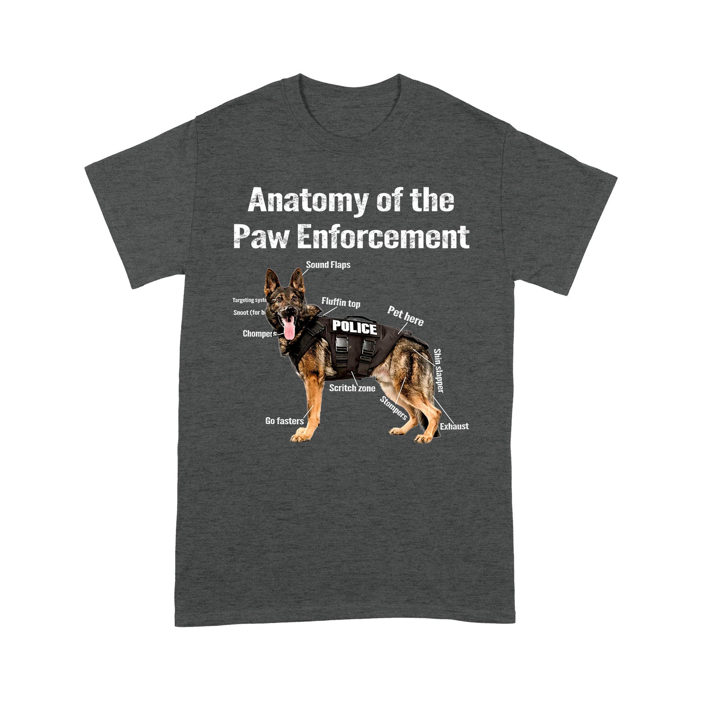 Gifts For Police Dog Anatomy Of The Paw Enforcement Classic T-Shirt