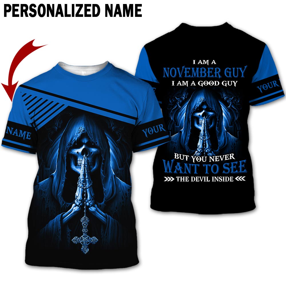 Personalized Name November Guy 3D All Over Printed Apparel