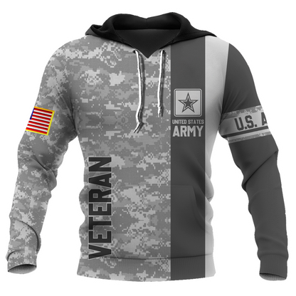 Premium Unique US Army Veteran Polo All Over Printed