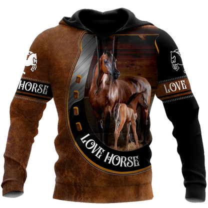 Love Horse 3D All Over Printed Shirts For Men And Women TN