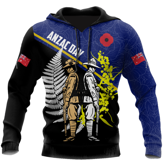 Tmarc Tee Anzac Day blue version Australia and Kiwi 3D print shirts