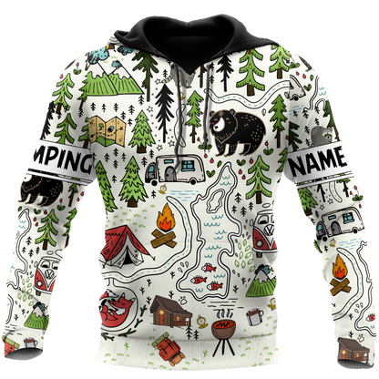 Camping 3D All Over Printed Unisex Shirts Camp Maps