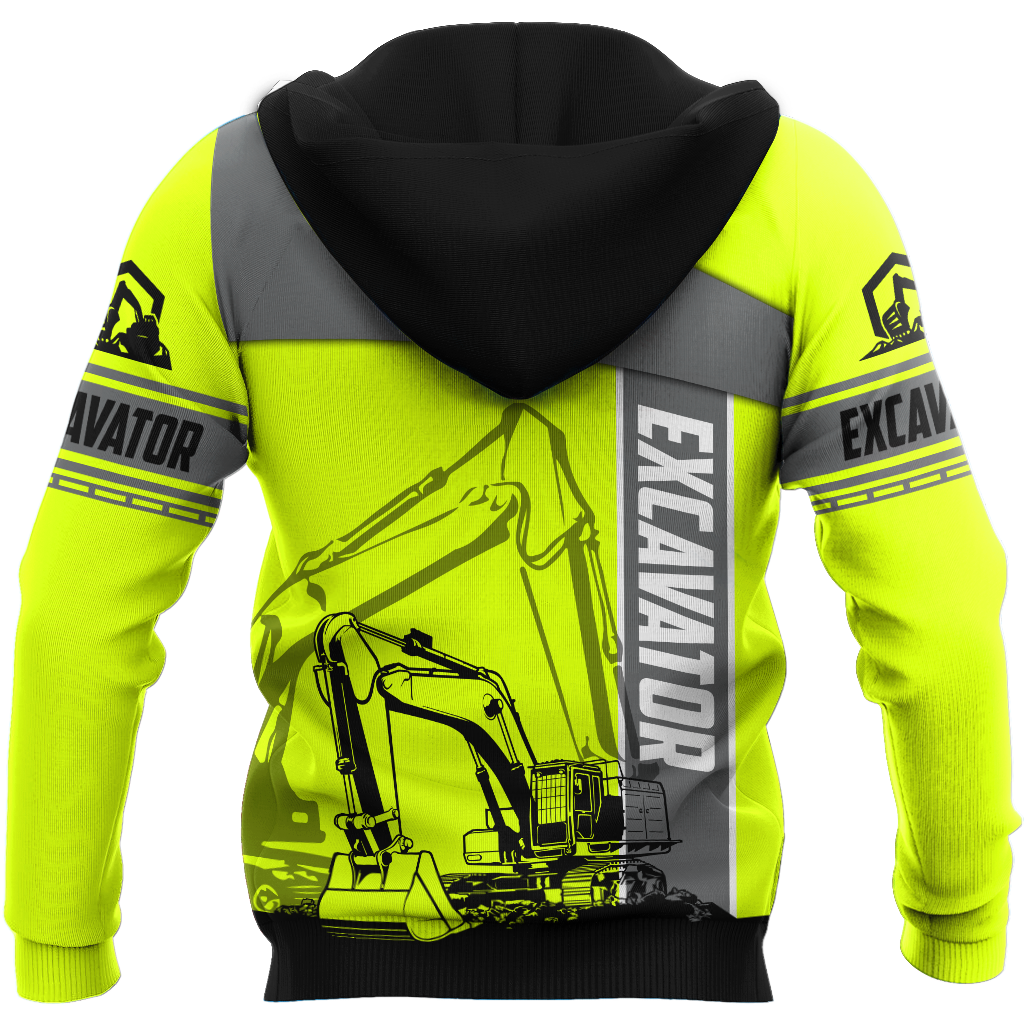 Green Excavator 3D All Over Printed Unisex Shirts