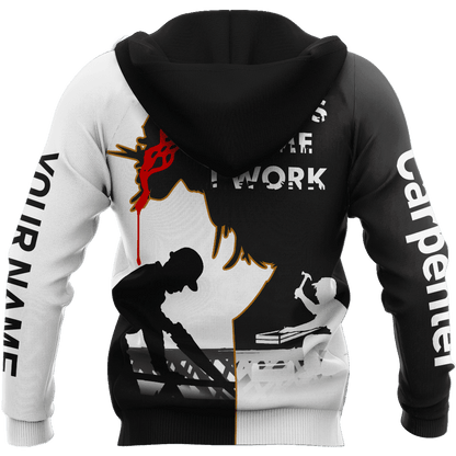 Personalized Name Carpenter 3D All Over Printed Unisex Shirts In Jesus Name I Work