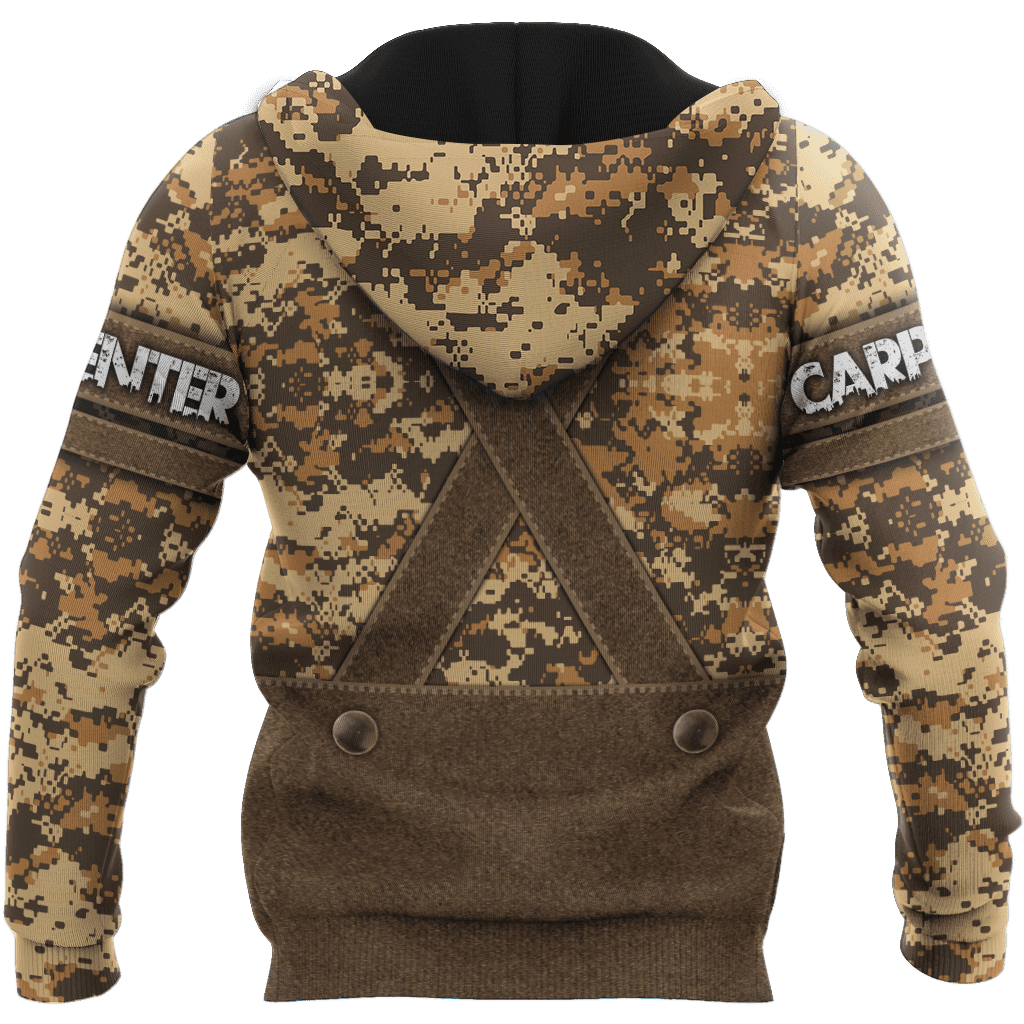 Personalized Name Carpenter 3D All Over Printed Unisex Shirts Camo