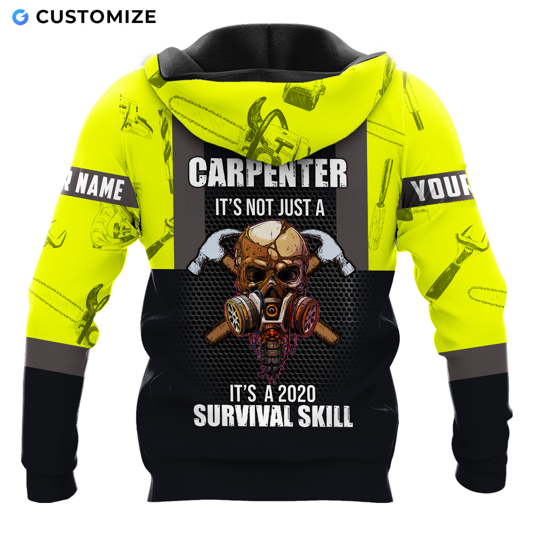 Personalized Name Carpenter 3D All Over Printed Unisex Safety Ver 3