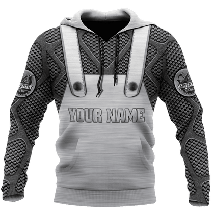 Personalized Name Carpenter 3D All Over Printed Unisex Shirts Metal Pattern Ver 4