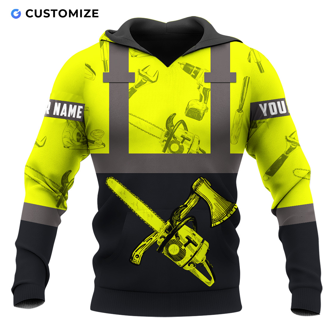 Personalized Name Carpenter 3D All Over Printed Unisex Safety Ver 3