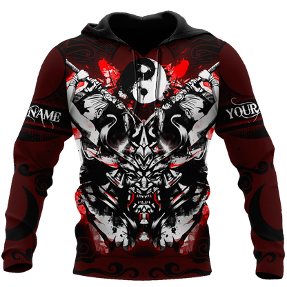 Premium Unisex 3D Printed Yin And Yang Samurai Shirts MEI