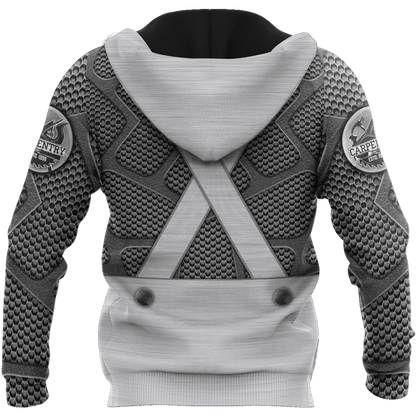 Personalized Name Carpenter 3D All Over Printed Unisex Shirts Metal Pattern Ver 4