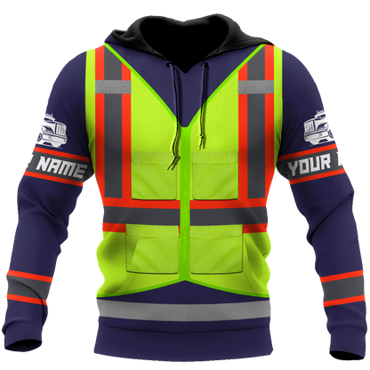 Personalized Trucker Safety 3D Printed Unisex Shirts TN