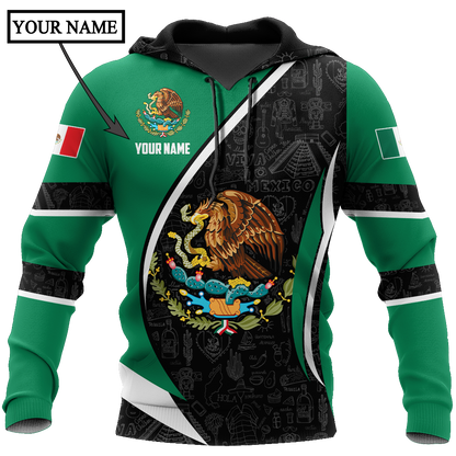 Persionalized Mexico 3D All Over Printed Unisex Hoodie