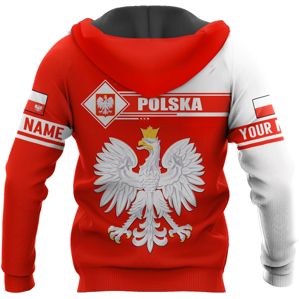 Personalized Polska 3D All Over Printed Unisex Hoodie Old
