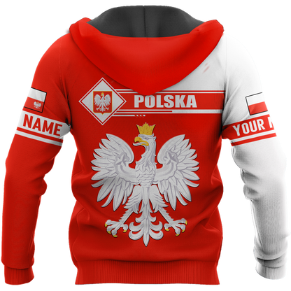 Personalized Polska 3D All Over Printed Unisex Hoodie Old