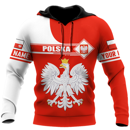 Personalized Polska 3D All Over Printed Unisex Hoodie Old