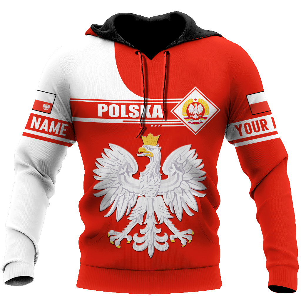 Personalized Polska 3D All Over Printed Unisex Hoodie New