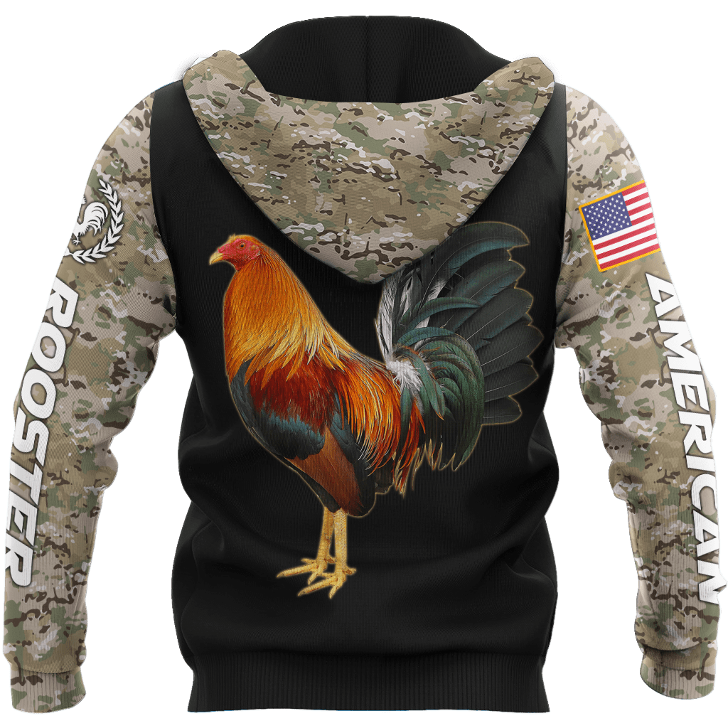 Personalized American Rooster 3D Printed Unisex Shirt