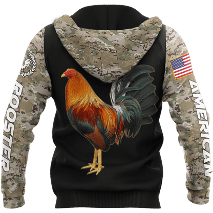 Personalized American Rooster 3D Printed Unisex Shirt