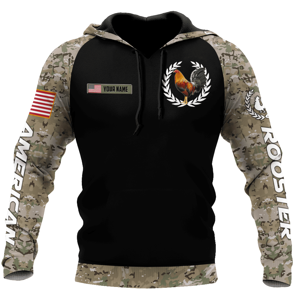 Personalized American Rooster 3D Printed Unisex Shirt