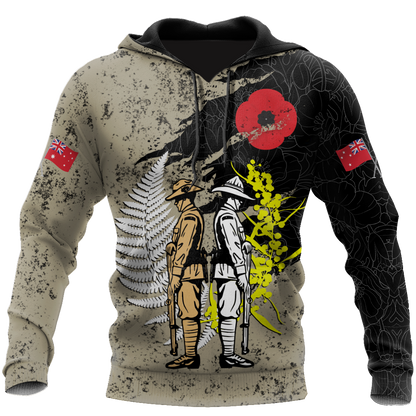 Tmarc Tee Anzac day in my heart Australia and Kiwi 3D print shirt