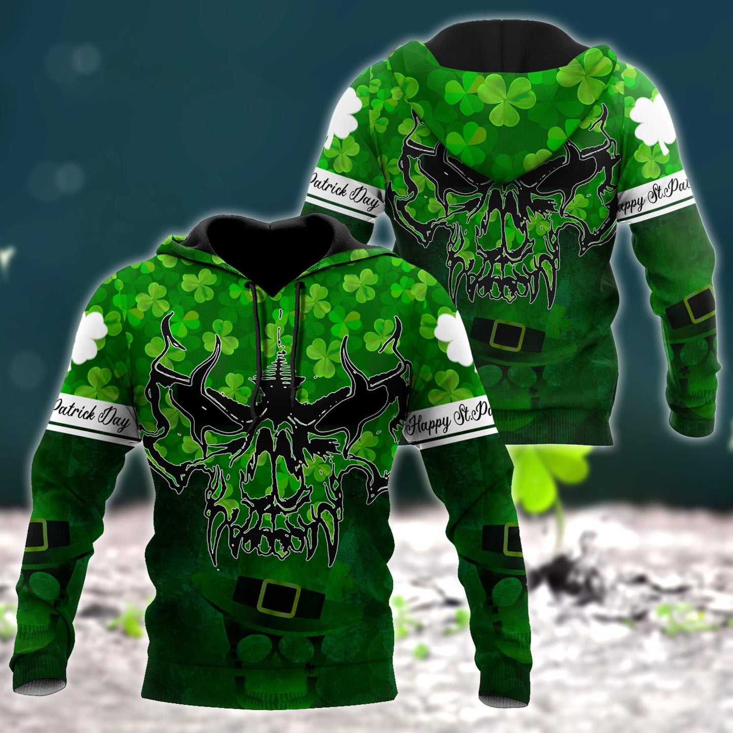 Premium Irish Day Skull 3D All Over Printed Unisex
