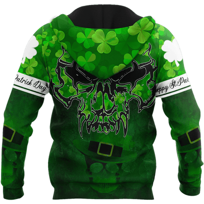 Premium Irish Day Skull 3D All Over Printed Unisex
