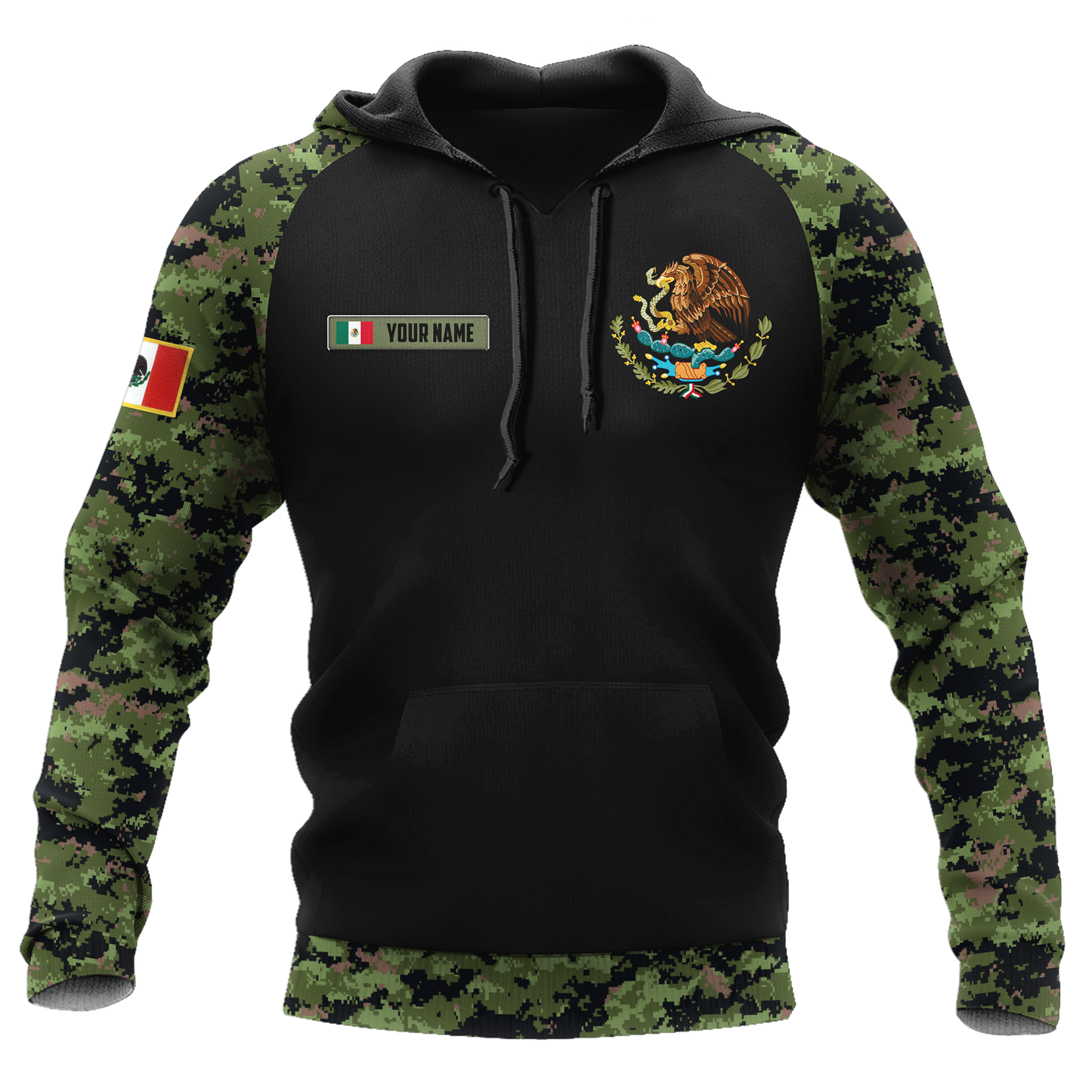 Mexico Coat Of Arms 3D All Over Printed Hoodie