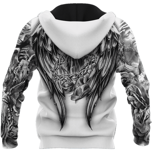 Jesus Christ Cross and Dragons 3D Printed Hoodie, T-Shirt for Men and Women