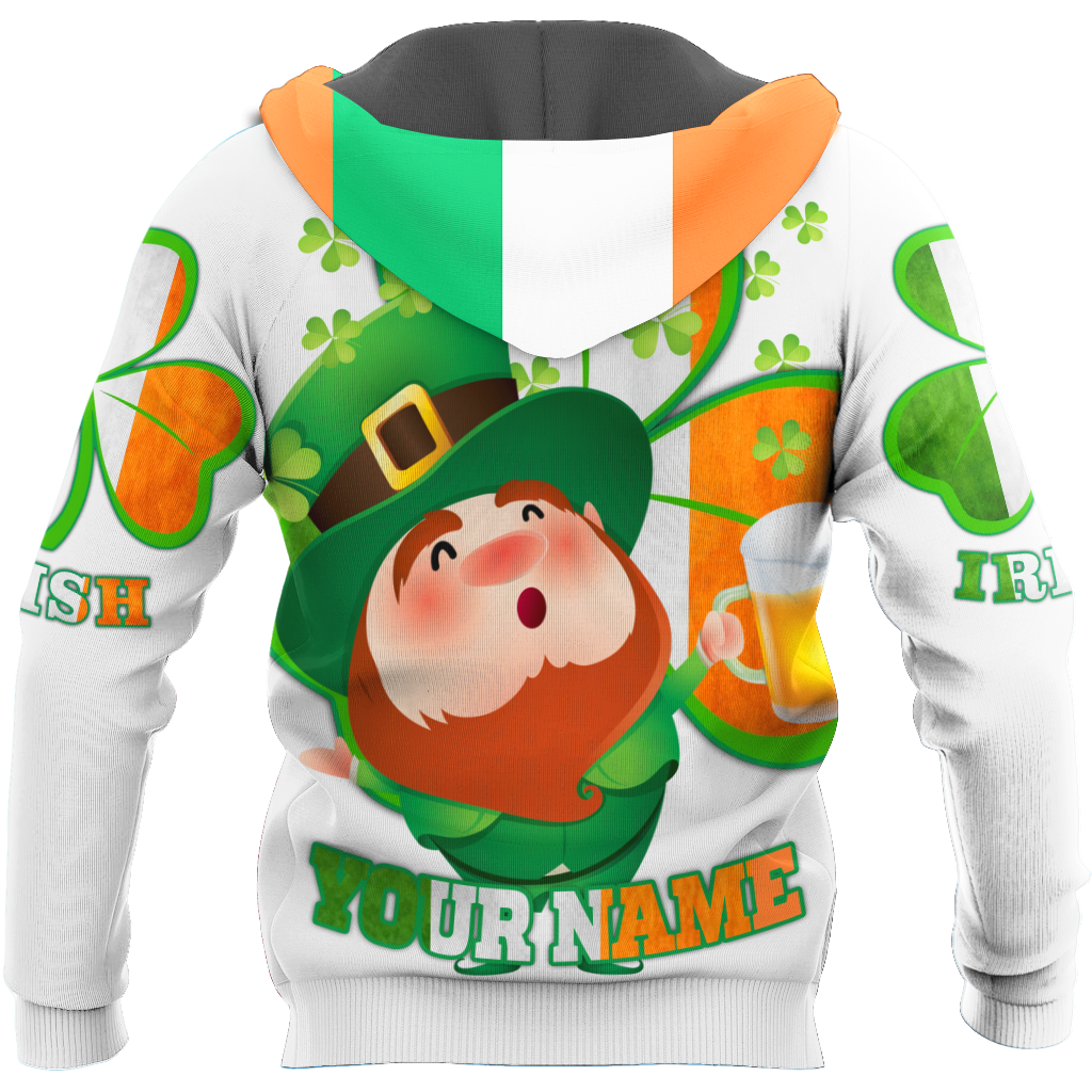 Irish 3D All Over Printed Unisex Shirts Saint Patrick's Day White Ver