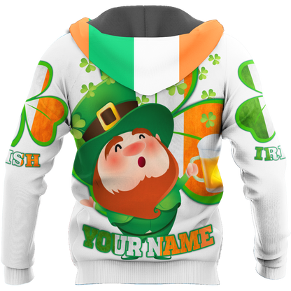 Irish 3D All Over Printed Unisex Shirts Saint Patrick's Day White Ver