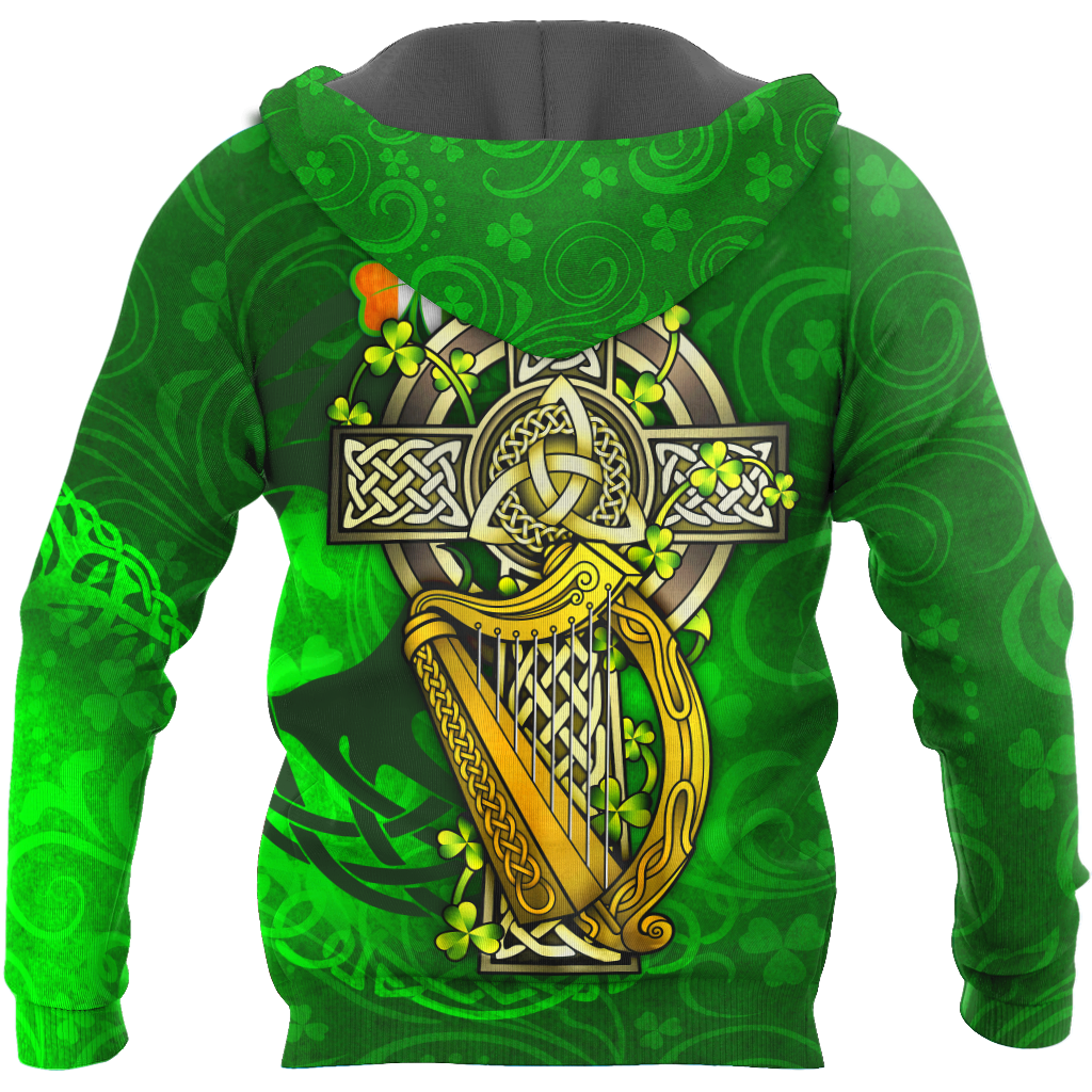 Irish Harp 3D All Over Printed Shirts For Men and Women