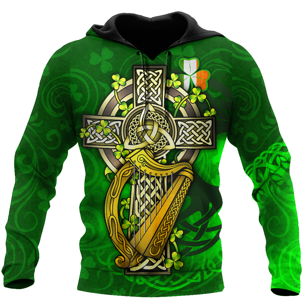 Irish Harp 3D All Over Printed Shirts For Men and Women